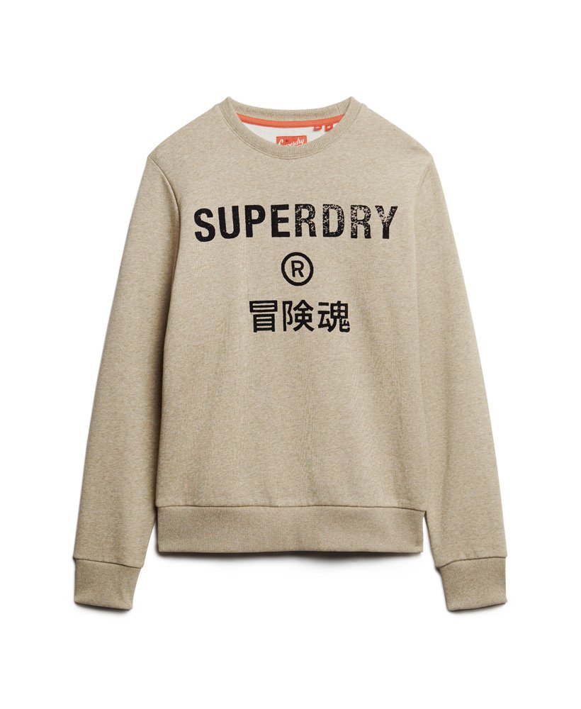 Superdry Hood Crew M2013144A-9XE Workwear Logo Vintage Brown