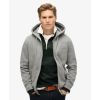 Superdry Ανδρική Ζακέτα Φούτερ M2013116A-9QW Essential Logo Dark Grey - Ζακέτες στο Bodyman