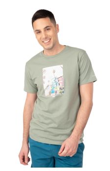 Rebase Ανδρική Μπλούζα  Βαμβακερή 241-RTS-264 Mint - T-Shirt  στο Bodyman
