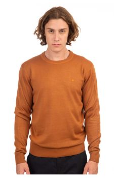 Rebase Ανδρικό Βαμβακερό Πουλόβερ 242RKNIT-8000 Caramel Melange - Πουλόβερ στο Bodyman