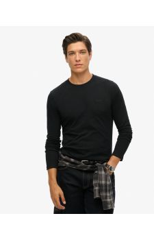 Superdry Ανδρικό T-Shirt M6010857A-02A Essential logo LS Black - Mακρυμάνικες στο Bodyman