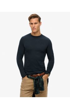 Superdry Ανδρικό T-Shirt M6010857A-98T Essential logo LS Eclipse Navy - Mακρυμάνικες στο Bodyman