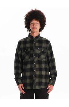 Emerson Ανδρικό Πουκάμισο 242.EM60.80 Olive Black - Μακρυμάνικα Πουκάμισα  στο Bodyman