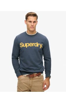 Superdry Ανδρικό Φούτερ Crewneck M2013714A-JUA Classic Core Navy - Φούτερ χωρίς κουκούλα  στο Bodyman