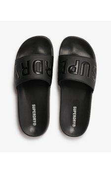 Superdry Σαγιονάρες Pool Slide MF310266A-02A Core Graphic Black - ΣΑΓΙΟΝΑΡΕΣ στο Bodyman