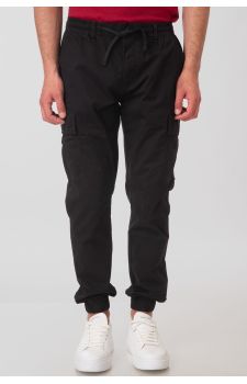 Rebase Ανδρικό Παντελόνι Cargo 251RCCP-4027 Black - Παντελόνια στο Bodyman