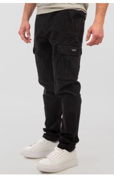 Rebase Ανδρικό Παντελόνι Cargo 251RCCP-4026 Black - Παντελόνια στο Bodyman