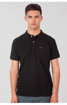 Rebase Ανδρική Μπλούζα  Polo Βαμβακερή 251RPS-3032 Black - Polo μπλούζες στο Bodyman