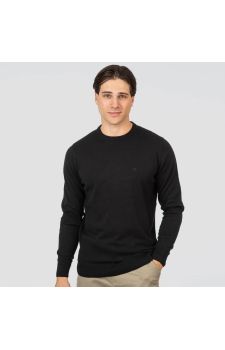 Rebase Ανδρικό Βαμβακερό Πουλόβερ 252KNIT-8030 Black - ΝΕΕΣ ΠΑΡΑΛΑΒΕΣ στο Bodyman