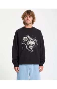 Volcom Ανδρικό Φούτερ Λαιμόκοψη A4632507-BLK Recto Verso Crew - Φούτερ χωρίς κουκούλα  στο Bodyman
