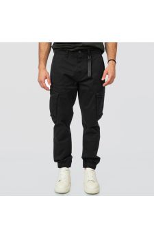 Rebase Ανδρικό Παντελόνι Cargo 252RCCP-4050 Black - Παντελόνια στο Bodyman