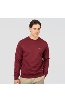 Rebase Ανδρικό Φούτερ Crew Neck 252RTOP-1051 Wine - Φούτερ χωρίς κουκούλα  στο Bodyman