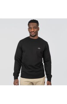 Rebase Ανδρικό Φούτερ Crew Neck 252RTOP-1051 Black - Φούτερ χωρίς κουκούλα  στο Bodyman