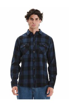 Emerson Ανδρικό Πουκάμισο Καρό 252.EM60.80 Blue Black - Μακρυμάνικα Πουκάμισα  στο Bodyman