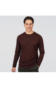 Rebase Ανδρικό Μακρυμάνικο T-Shirt 252RTS-9060 Plum - Mακρυμάνικες στο Bodyman