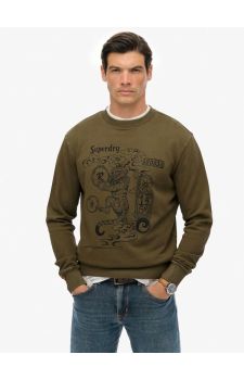 Superdry Ανδρικό Φούτερ Λαιμόκοψη M2014249A-GMJ Tokyo Narrative Loose Sweat - Φούτερ χωρίς κουκούλα  στο Bodyman