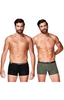 Apple Ανδρικά Μπόξερ 2Pack 0112969 Black Khaki - Boxer στο Bodyman
