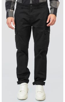 Rebase Ανδρικό Παντελόνι Cargo 252RCCP-4049 Black - Παντελόνια στο Bodyman