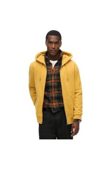 Superdry Ανδρική Ζακέτα Φούτερ M2013116A-ZW9 Essential Logo Winter Gold - Ζακέτες στο Bodyman