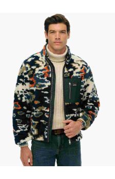 Superdry Ανδρική Ζακέτα Πρόβατο M2014287A-HYW Printed Fleece Zip Thru - Ζακέτες στο Bodyman