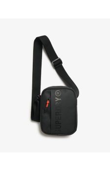Superdry Τσαντάκι Ώμου Y9110268A-0XM Tarp Cross Body Bag Black - Τσάντες Ωμου - Μέσης στο Bodyman