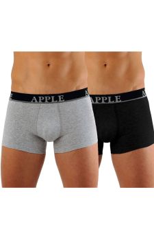 Apple Boxer 2 τεμάχια 0112149 Grey Black - Boxer στο Bodyman