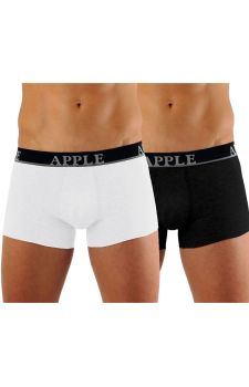 Apple Boxer 2 τεμάχια 0112149 White Black - Boxer στο Bodyman