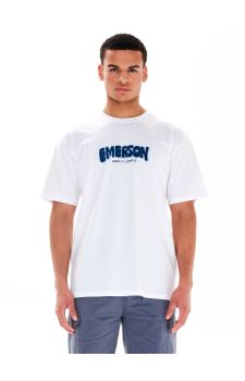 Emerson Ανδρική Βαμβακερή Μπλούζα Λευκή Straight Fit 241.EM33.05 - T-Shirt  στο Bodyman