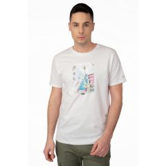 Rebase Ανδρική Μπλούζα  Βαμβακερή 241-RTS-264 White - T-Shirt  στο Bodyman