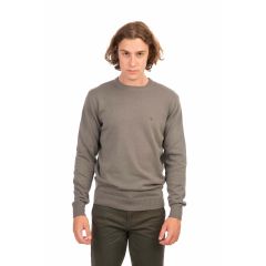 Rebase Ανδρικό Βαμβακερό Πουλόβερ 242RKNIT-8000 Seal Grey - Πουλόβερ στο Bodyman