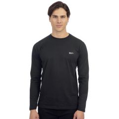 Rebase Ανδρικό Μακρυμάνικο T-Shirt 242RTS-9000 Black - Mακρυμάνικες στο Bodyman