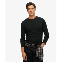 Superdry Ανδρικό T-Shirt M6010857A-02A Essential logo LS Black - Mακρυμάνικες στο Bodyman