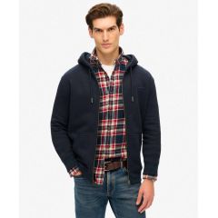 Superdry Ανδρική Ζακέτα Φούτερ M2013116A-98T Essential Logo Navy - Ζακέτες στο Bodyman