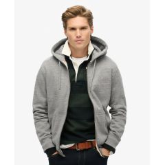 Superdry Ανδρική Ζακέτα Φούτερ M2013116A-9QW Essential Logo Dark Grey - Ζακέτες στο Bodyman