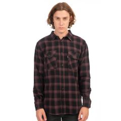 Rebase Ανδρικό Πουκάμισο 242RGS-5007 Black Plum - Μακρυμάνικα Πουκάμισα  στο Bodyman