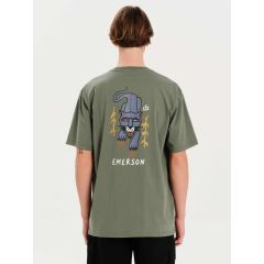 Emerson Ανδρική Βαμβακερή Μπλούζα 251.EM33.35 Sage Green - T-Shirt  στο Bodyman