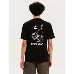 Emerson Ανδρική Βαμβακερή Μπλούζα 251.EM33.46 Black - T-Shirt  στο Bodyman
