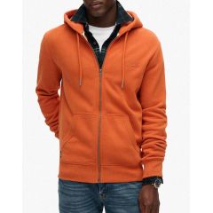 Superdry Ανδρική Ζακέτα Φούτερ M2013116A-9RF Essential Logo Glaze Brown - Ζακέτες στο Bodyman