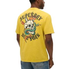 Superdry Ανδρική Μπλούζα Βαμβακερή M1012130A-7SD Neo Trad Tattoo Yellow - T-Shirt  στο Bodyman