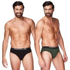 Apple Ανδρικό Σλιπ 2Pack 0212969 Μαύρο Χακί - Slip στο Bodyman