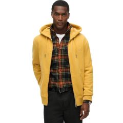 Superdry Ανδρική Ζακέτα Φούτερ M2013116A-ZW9 Essential Logo Winter Gold - Ζακέτες στο Bodyman
