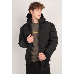 Rebase Jacket 232.RJK.002 Black Puffer Bomber - Μπουφάν στο Bodyman