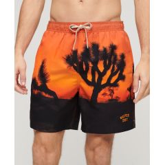 Superdry Ανδρικό Μαγιό Polyester M3010233A-TP2 Photographic Swimshort 17'' Relaxed Fit Orange - Βερμούδες Μαγιό στο Bodyman