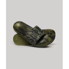 Superdry Σαγιονάρες Pool Slide MF310261A-3DL Core Vegan Camo Khaki - ΣΑΓΙΟΝΑΡΕΣ στο Bodyman