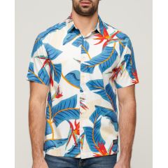 Superdry Ανδρικό Πουκάμισο Modal M4010353A-2BQ Hawaiian Relaxed Fit Optic - Κοντομάνικα πουκάμισα στο Bodyman