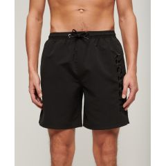 Superdry Ανδρικό Μαγιώ Polyester M3010227A-02A Premium 17'' Relaxed Fit Black - Βερμούδες Μαγιό στο Bodyman