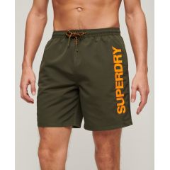 Superdry Ανδρικό Μαγιώ Polyester M3010236A-ZC3 Graphic 17''  Relaxed Fit Khaki - Βερμούδες Μαγιό στο Bodyman