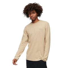 Superdry Ανδρικό T-Shirt M6010857A-9XE Essential logo LS Tan Brown - Mακρυμάνικες στο Bodyman
