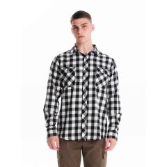 Emerson Ανδρικό Πουκάμισο 242.EM60.80 White Black - Μακρυμάνικα Πουκάμισα  στο Bodyman