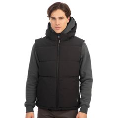 Rebase Ανδρικό Αμάνικο Μπουφάν 242RSJK-2007 Black - Αμάνικα Μπουφάν  στο Bodyman
